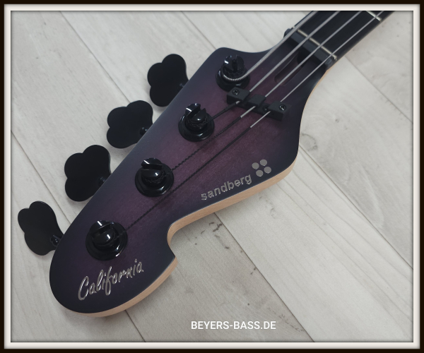 Sandberg California II TM4 Ebony, Open Pore Violetburst, Lefthand